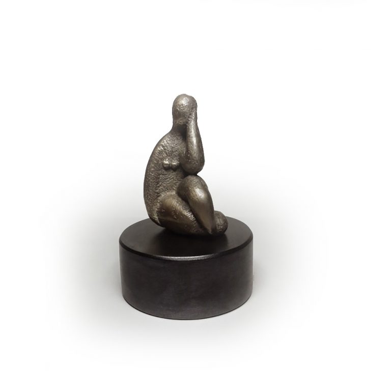 Tiny Sitting Figure Hand to Cheek
